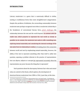 Sampled edited page with changed tracked.